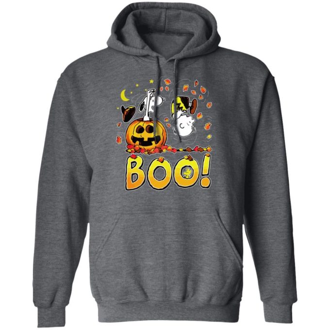 Spooky Fun! Boo Happy Halloween Charlie Brown Woodstock & Snoopy T-Shirt