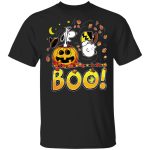Spooky Fun! Boo Happy Halloween Charlie Brown Woodstock & Snoopy T-Shirt