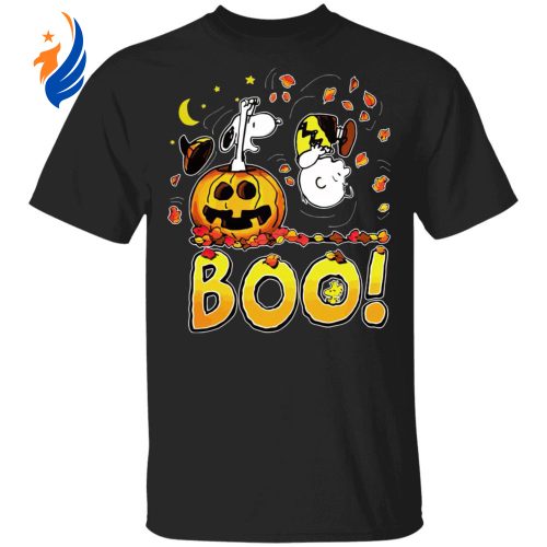 Spooky Fun! Boo Happy Halloween Charlie Brown Woodstock & Snoopy T-Shirt Spooky Fun! Boo Happy Halloween Charlie Brown Woodstock & Snoopy T-Shirt