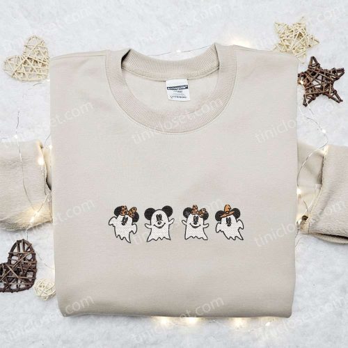 Spooky Boo Mickey Embroidered Shirt – Perfect Disney Halloween Gift Idea