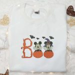 Spooky Boo Mickey Minnie Embroidered Shirt: Disney Halloween Gift Ideas Spooky Boo Mickey Minnie Embroidered Shirt: Disney Halloween Gift Ideas