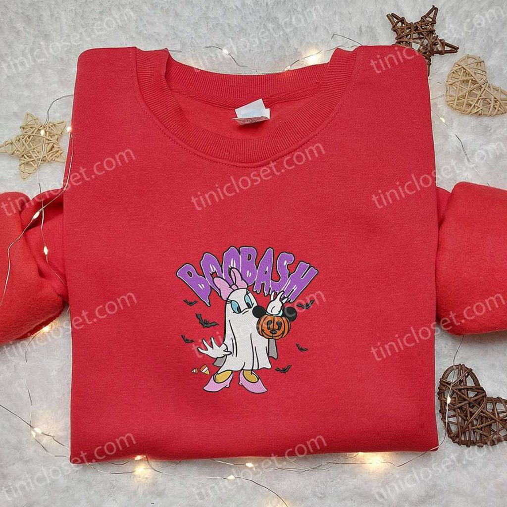 Spooktacular BooBash Daisy Duck & Ghost Mickey Pumpkin Embroidered Shirt: The Best Disney Halloween Gift for the Whole Family! Spooktacular BooBash Daisy Duck & Ghost Mickey Pumpkin Embroidered Shirt: The Best Disney Halloween Gift for the Whole Family!