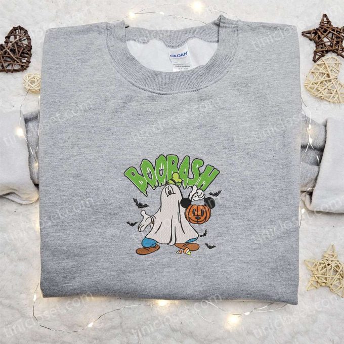 Spooky Fun with Boobash Goofy Ghost Mickey Pumpkin Bat Embroidered Shirt – Perfect Disney Halloween Shirts!