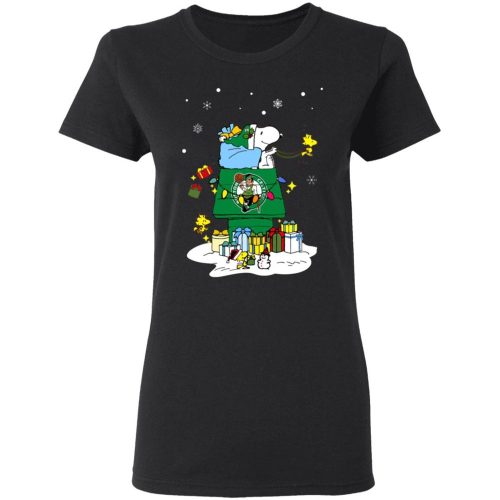 Spread Holiday Cheer with Boston Celtics Santa Snoopy Christmas Shirt Spread Holiday Cheer with Boston Celtics Santa Snoopy Christmas Shirt
