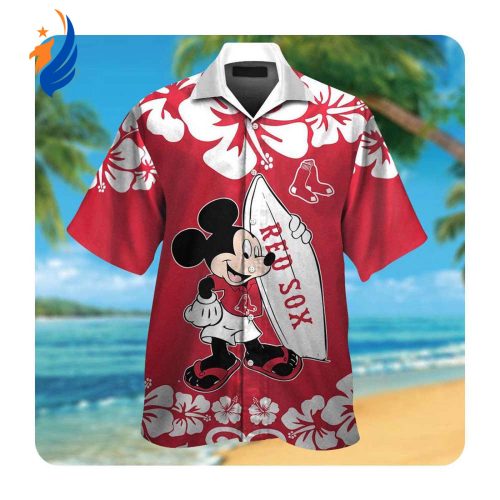Shop the Limited Edition Boston Red Sox Mickey Mouse Hawaii Shirt - Perfect Summer Button Up for Men & Women