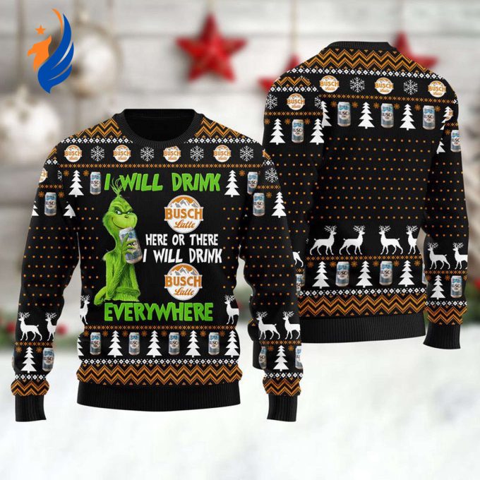 Get Festive with the Busch Latte Grinches Ugly Sweater – Perfect for Christmas Parties! Get Festive with the Busch Latte Grinches Ugly Sweater – Perfect for Christmas Parties!