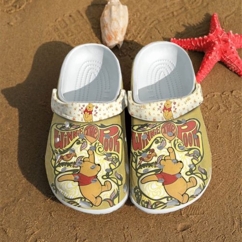 Carton Winnie The Pooh Blue Clogs For Kids And Adutls