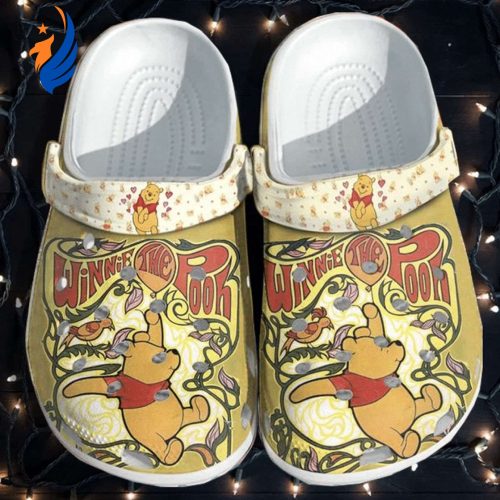 Carton Winnie The Pooh Blue Clogs For Kids And Adutls