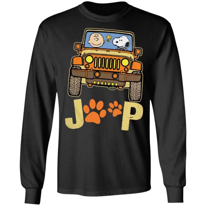Get Your Furry Friend a Charlie Brown and Snoopy Jeep Paw Dog Shirt – Perfect for Dog Lovers!