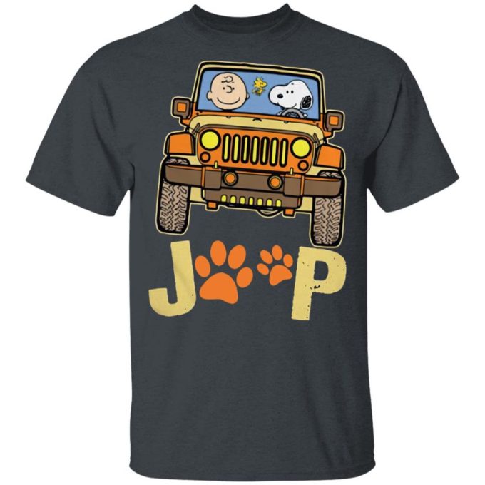 Get Your Furry Friend a Charlie Brown and Snoopy Jeep Paw Dog Shirt – Perfect for Dog Lovers!
