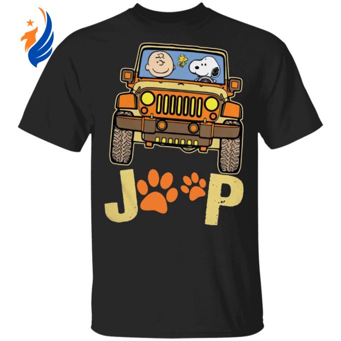 Get Your Furry Friend a Charlie Brown and Snoopy Jeep Paw Dog Shirt – Perfect for Dog Lovers!