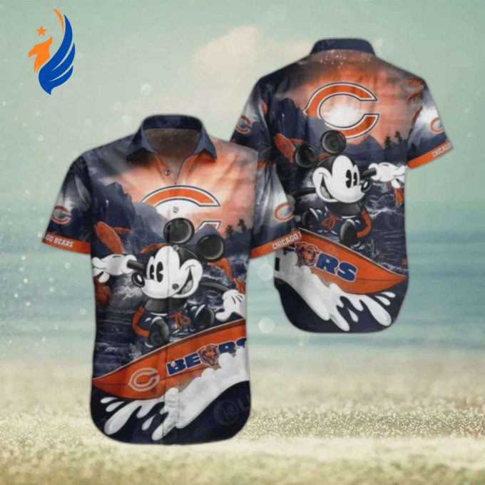 Get Game-Day Ready with Chicago Bears NFL Mickey Hawaiian Shirt – Officially Licensed NFL Merchandise
