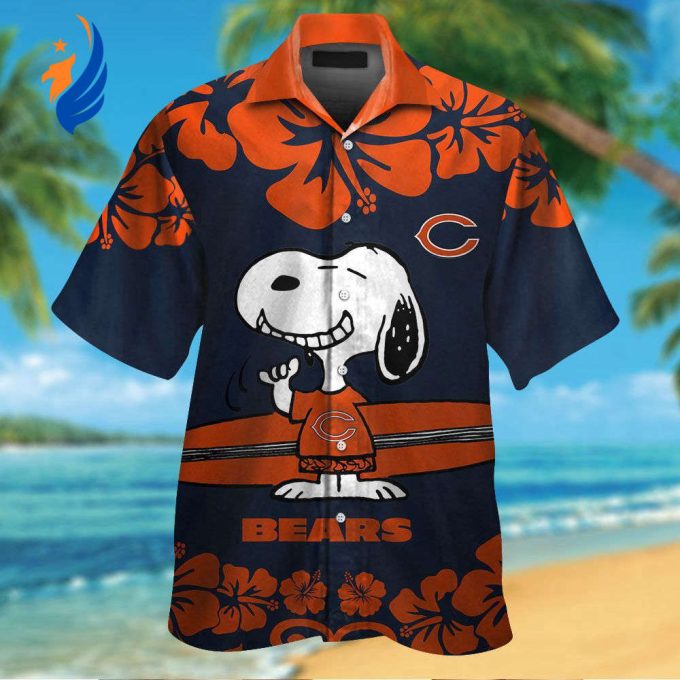 Chicago Bears & Snoopy Hawaiian Shirt #3: Stylish NFL Fan Apparel with Iconic Peanuts Characters