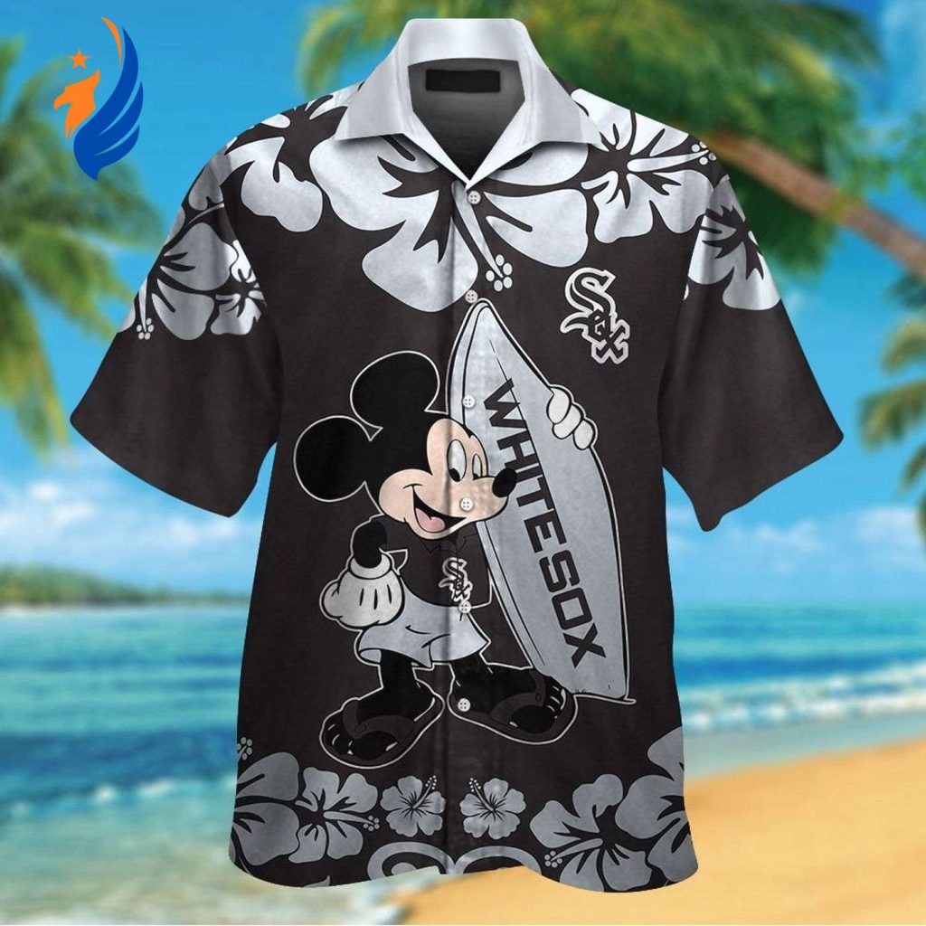 Chicago White Sox Mickey Mouse Tropical Hawaiian Shirt Set for Men Women & Kids – Short Sleeve Button Up Aloha Style Chicago White Sox Mickey Mouse Tropical Hawaiian Shirt Set for Men Women & Kids – Short Sleeve Button Up Aloha Style