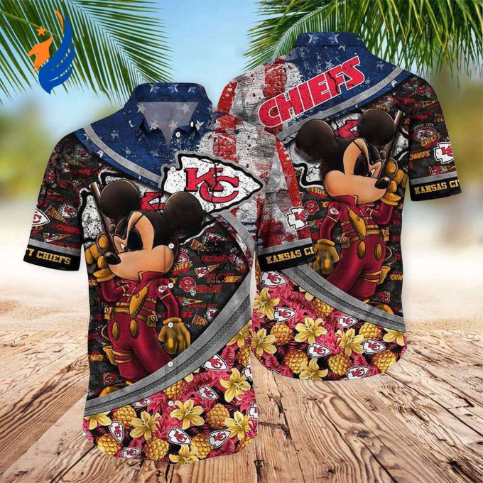 Chiefs Hawaiian Shirt: KC Mickey Mouse Design Vibrant & Stylish Hawaiian Shirt for Chiefs Fans