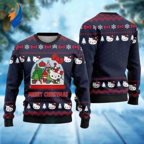 Christmas Hello Kitty Ugly Sweater, Kitty Cat Xmas Sweater, Cute Kitty Ugly Christmas Sweater, Kawaii Kitty Funny Sweater - Gift for Men Women - Gift for Men Women