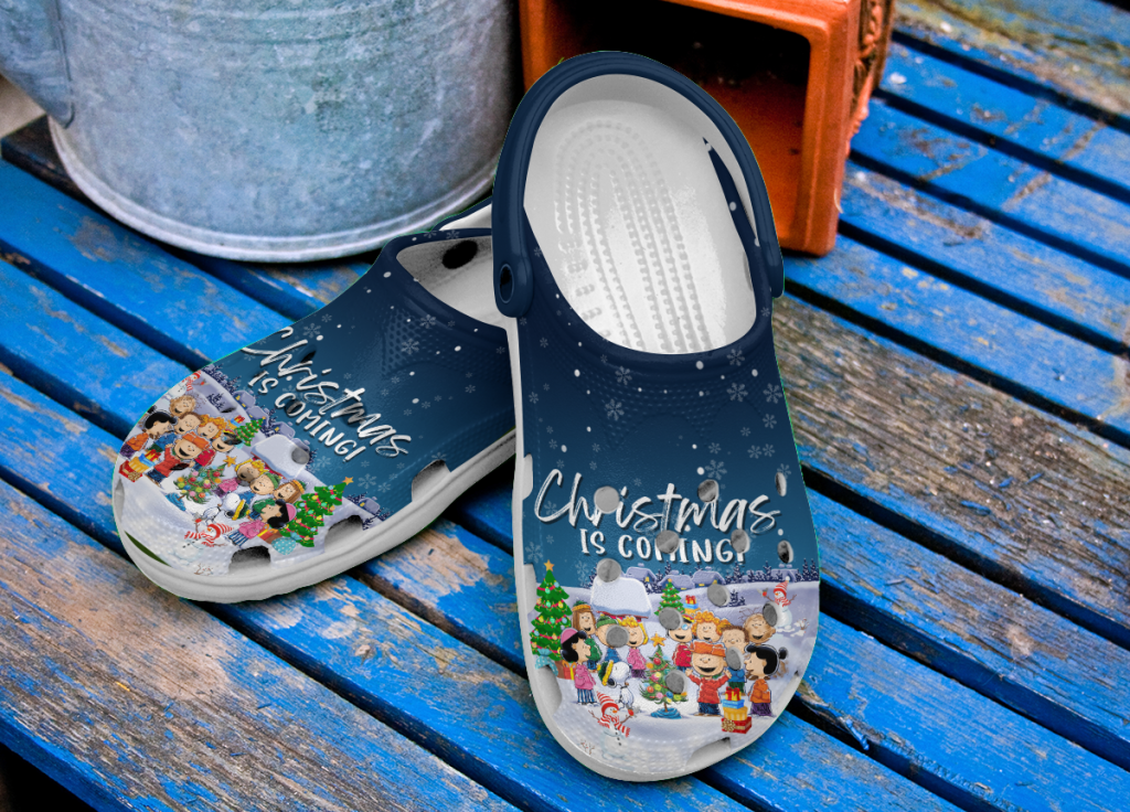 Christmas Is Coming Cute Peanut Snoopy Clogs For Kids And Adults Christmas Is Coming Cute Peanut Snoopy Clogs For Kids And Adults