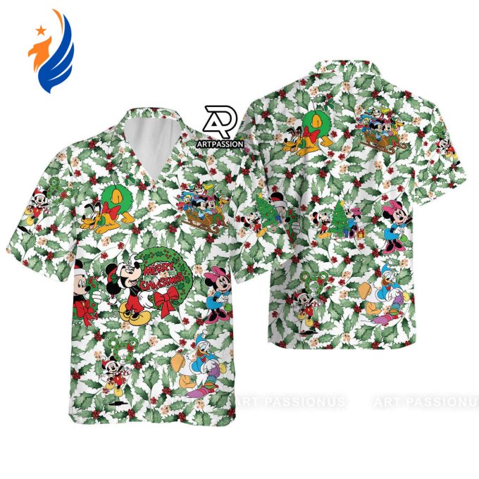 Christmas Leaves Disney Hawaiian Shirt – Merry Mickey Minnie Mouse Hawaii Button Up the Perfect Disneyland Xmas Holiday Shirt! Christmas Leaves Disney Hawaiian Shirt – Merry Mickey Minnie Mouse Hawaii Button Up the Perfect Disneyland Xmas Holiday Shirt!