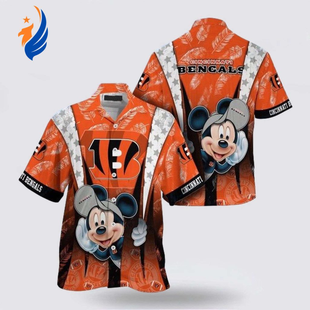 Cincinnati Bengals NFL Mickey Mouse Hawaiian Shirt: Perfect Fanwear for Bengals Enthusiasts! Cincinnati Bengals NFL Mickey Mouse Hawaiian Shirt: Perfect Fanwear for Bengals Enthusiasts!