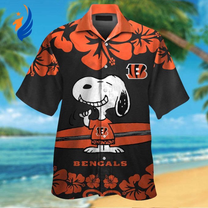Cincinnati Bengals & Snoopy Hawaiian Shirt: Show Your Team Spirit with this Fun Stylish Collaboration!