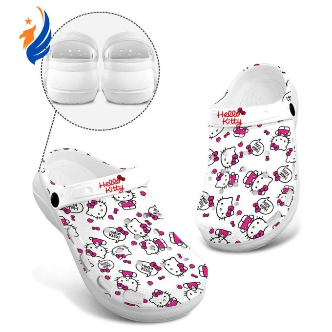 Classic Hello Kitty White High-sole Clogs Classic Hello Kitty White High-sole Clogs