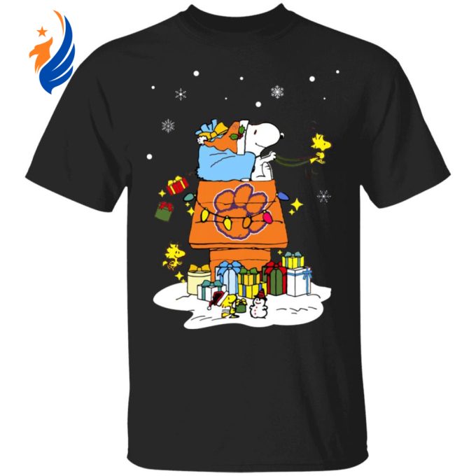 Clemson Tigers Santa Snoopy Shirt – Wish You A Merry Christmas & Show Your Team Pride!