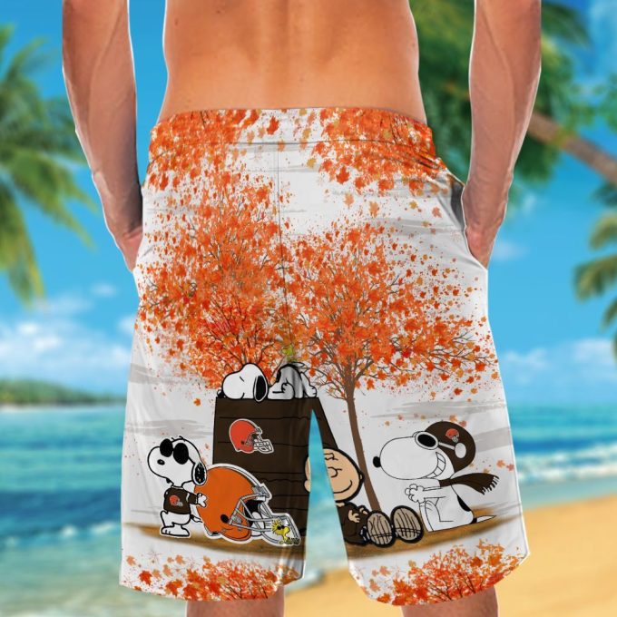 Cleveland Browns & Snoopy Hawaiian Shirt #2: Show Your Team Spirit with this Fun & Stylish NFL Apparel