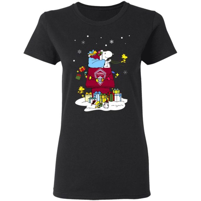Spread Christmas Cheer with Colorado Rapids Santa Snoopy Shirt – Wish You A Merry Holiday!