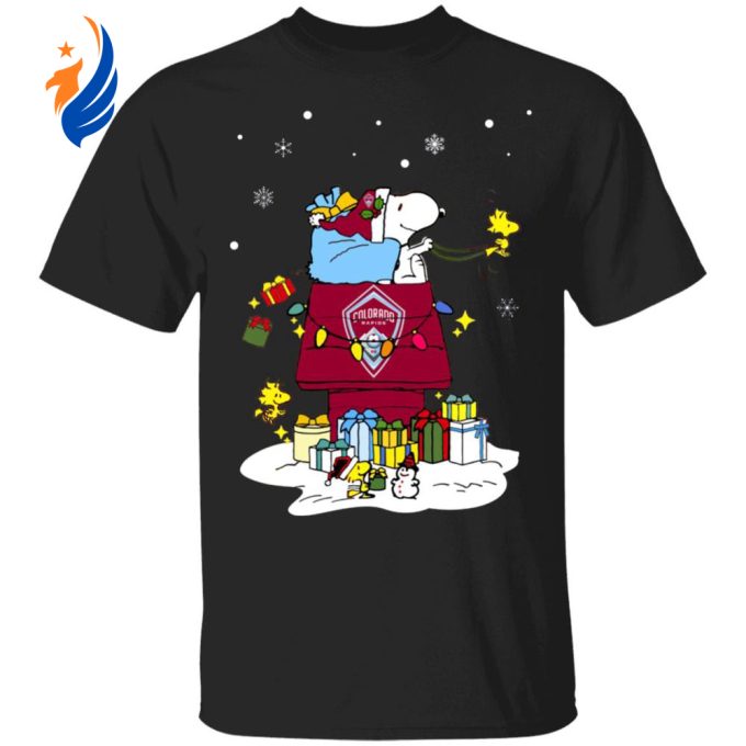 Spread Christmas Cheer with Colorado Rapids Santa Snoopy Shirt – Wish You A Merry Holiday!