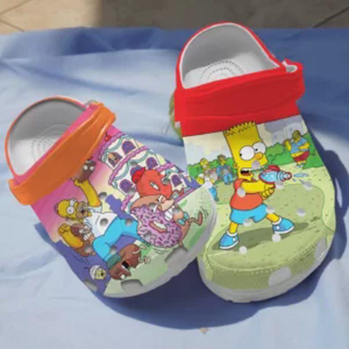 Colorful The Simpsons Clogs Shoes For Kids And Adults
