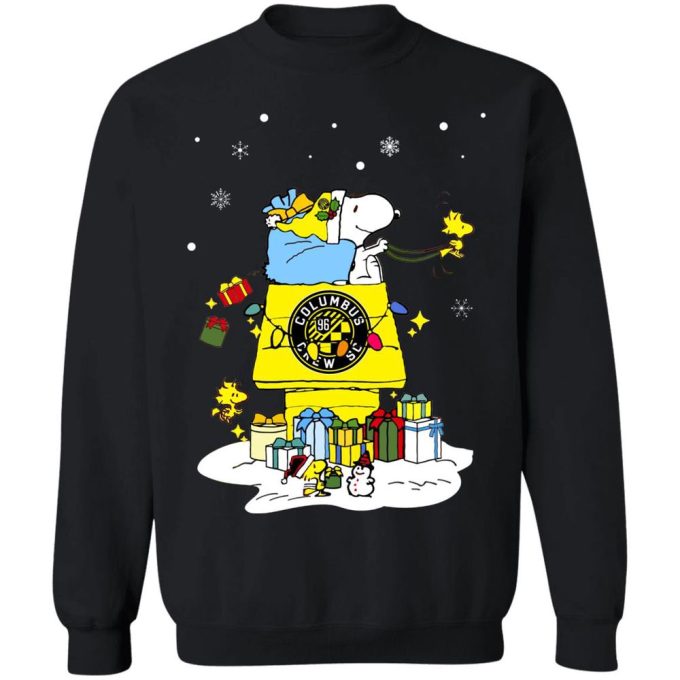Columbus Crew SC Santa Snoopy Shirt: Spread Christmas Cheer with this Merry Apparel