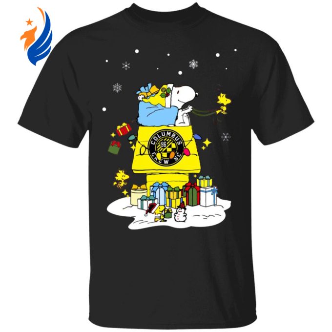 Columbus Crew SC Santa Snoopy Shirt: Spread Christmas Cheer with this Merry Apparel Columbus Crew SC Santa Snoopy Shirt: Spread Christmas Cheer with this Merry Apparel