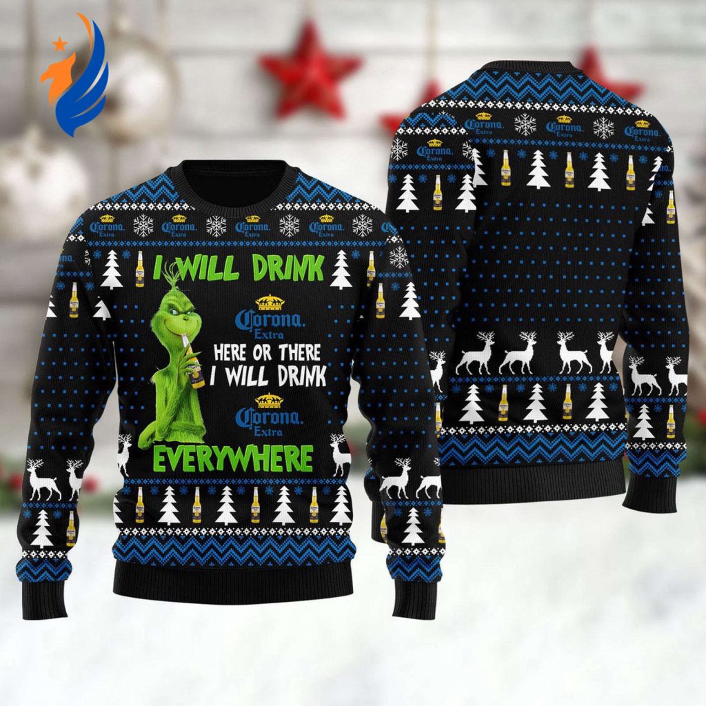 Get Festive with Corona Extra Grinch Ugly Sweater – Perfect for Everywhere! Get Festive with Corona Extra Grinch Ugly Sweater – Perfect for Everywhere!