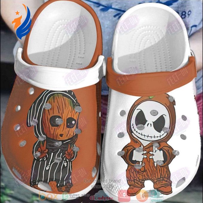 Clogs Shoes – Clog Shoes Baby Groot and Baby Skellington Halloween Clogs Shoes – Clog Shoes Baby Groot and Baby Skellington Halloween