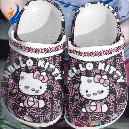 Clogs Shoes - Clog Shoes Hello Kitty Black-Pink
