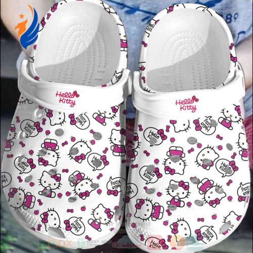 Clogs Shoes – Clog Shoes Hello Kitty Cute Pink-White