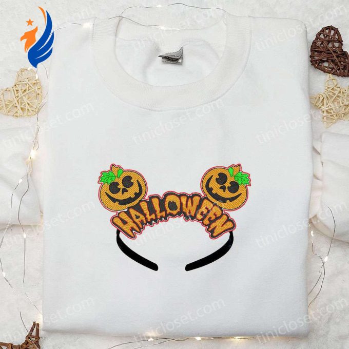 Spooktacular Halloween Mickey Mouse Ears Crown Embroidered Shirt – Disney Magic! Spooktacular Halloween Mickey Mouse Ears Crown Embroidered Shirt – Disney Magic!