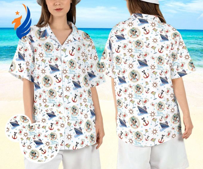 Cruise Line 25th Anniversary Hawaiian Shirt – Silver At Sea Hawaii & Disneyland Mickey Magical Cruise Aloha Beach Shirt
