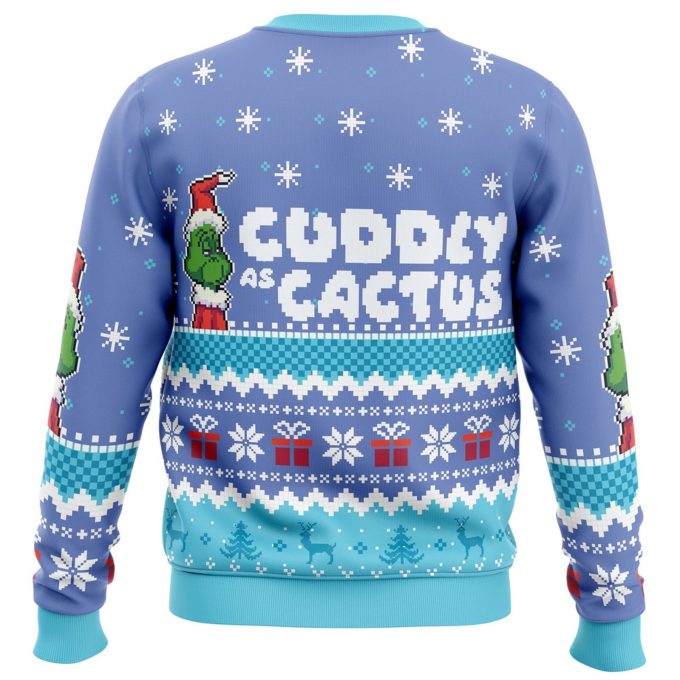 Cuddly Cactus Grinches Ugly Christmas Sweater: Festive & Fun Holiday Attire