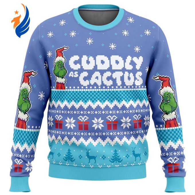 Cuddly Cactus Grinches Ugly Christmas Sweater – Festive & Fun Holiday Attire
