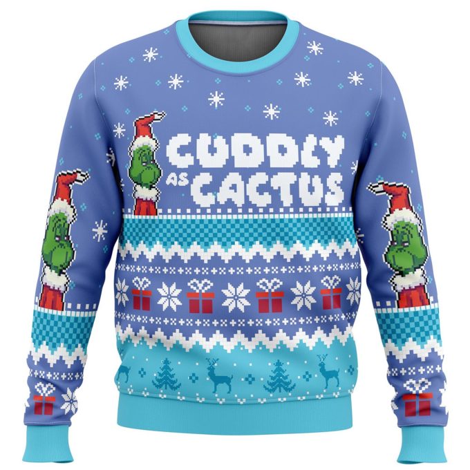 Cuddly Cactus Grinches Ugly Christmas Sweater – Festive & Fun Holiday Apparel