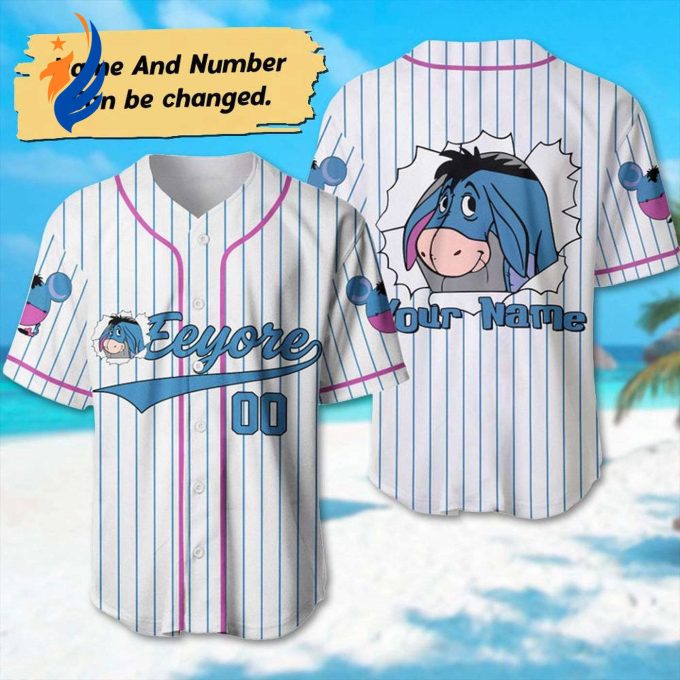Custom Eeyore Baseball Jersey – Winnie The Pooh Basketball Shirt: Perfect Outfit for Baseball Lovers & Magic Kingdom Family Trips! Custom Eeyore Baseball Jersey – Winnie The Pooh Basketball Shirt: Perfect Outfit for Baseball Lovers & Magic Kingdom Family Trips!