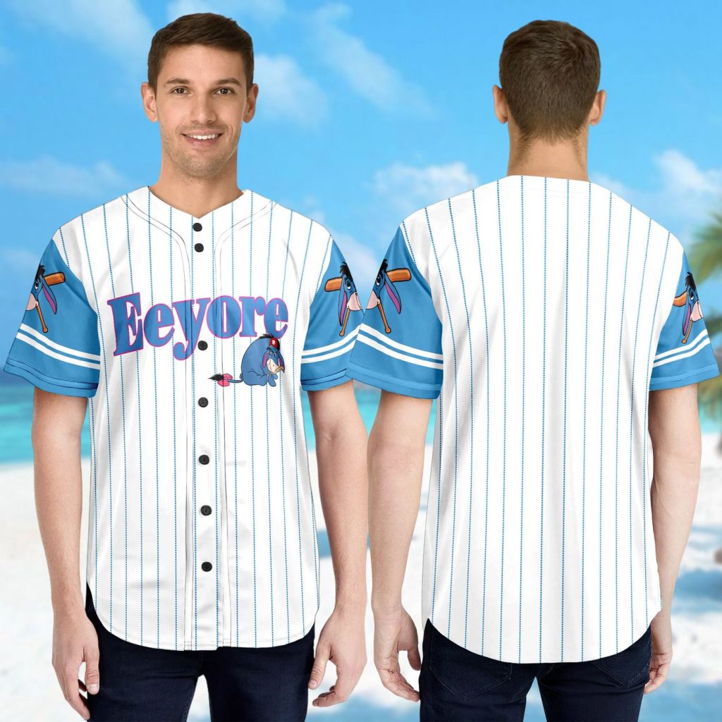 Eeyore Baseball & Basketball Jerseys: Custom Magic Kingdom Trip Outfit & Kid Gift Eeyore Baseball & Basketball Jerseys: Custom Magic Kingdom Trip Outfit & Kid Gift