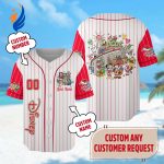 Custom Epcot Christmas Baseball Jersey – Mickey Mouse & Friends Xmas Party Shirt