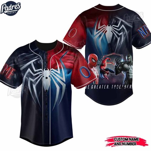 Ultimate Custom Marvel Spider Man vs Venom Baseball Jersey – Unleash Your Inner Superhero!
