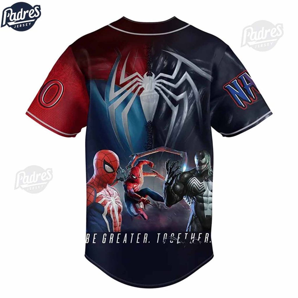 Ultimate Custom Marvel Spider Man vs Venom Baseball Jersey – Unleash Your Inner Superhero! Ultimate Custom Marvel Spider Man vs Venom Baseball Jersey – Unleash Your Inner Superhero!