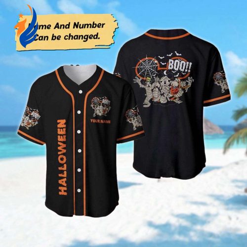 Custom Mickey and Friends Baseball Jersey – Halloween Boo Shirt Magic Kingdom Team
