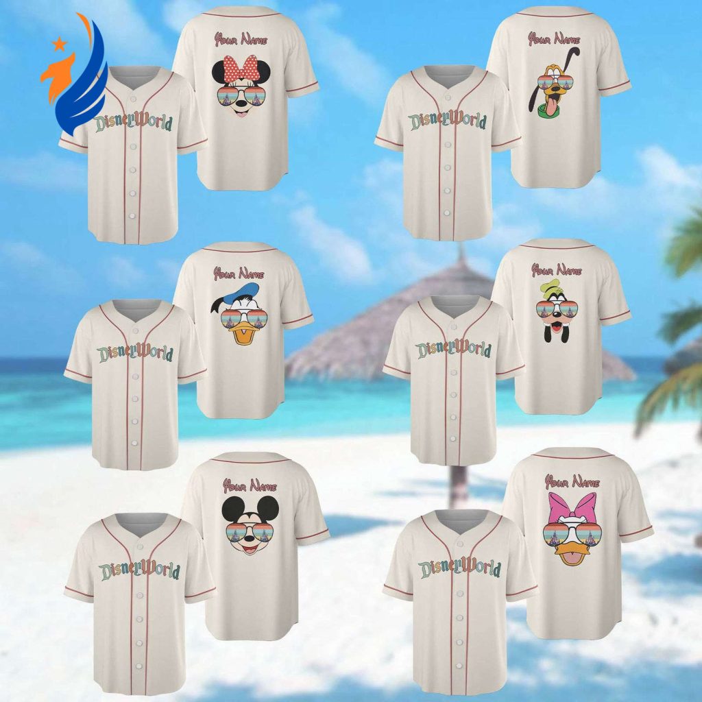 Custom Mickey & Friends Baseball Jersey Minnie Mouse Vacation Shirt Magical Castle Team Custom Mickey & Friends Baseball Jersey Minnie Mouse Vacation Shirt Magical Castle Team