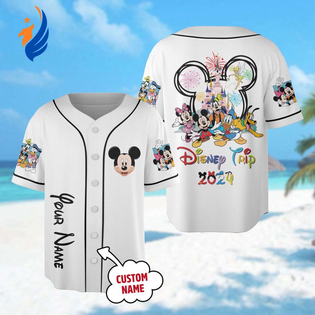 Custom Mickey and Friends Baseball Jersey – Personalized Minnie Team Gift Mickey Trip Magic Kingdom Shirt for Kids Custom Mickey and Friends Baseball Jersey – Personalized Minnie Team Gift Mickey Trip Magic Kingdom Shirt for Kids