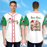 Custom Mickey & Friends Christmas Baseball Jersey: Magic Kingdom Gift!